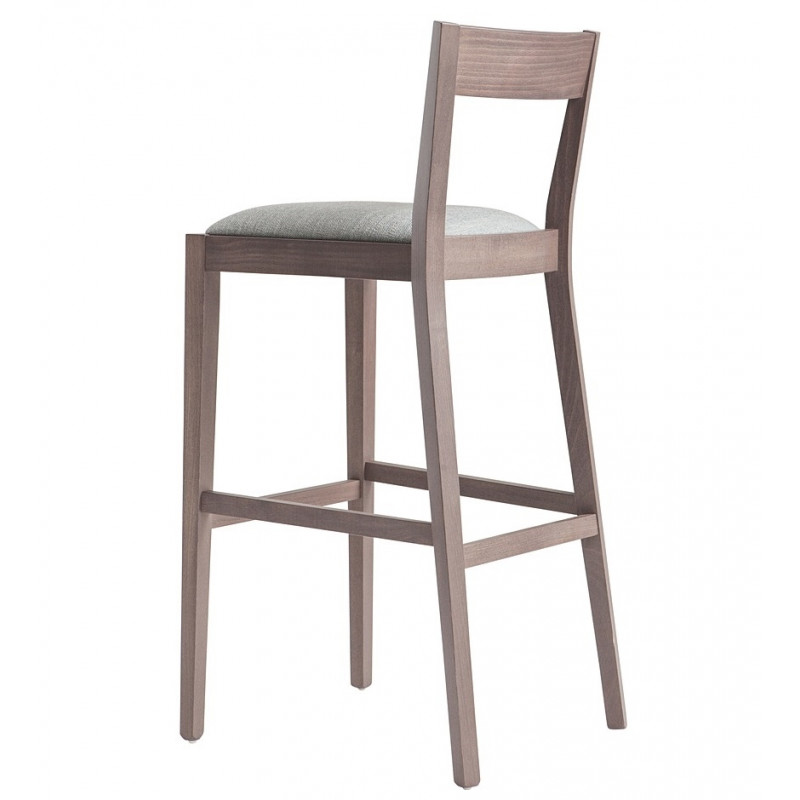 TABOURET CONTEMPORAIN EN BOIS ASSISE GARNIE SILLA