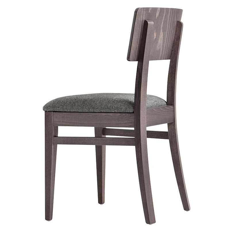 CHAISE CONTEMPORAINE EN BOIS ASSISE GARNIE RETRO