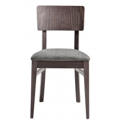 CHAISE CONTEMPORAINE EN BOIS ASSISE GARNIE RETRO