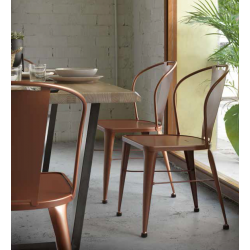 Chaise Industrielle Personnalisable en Bois et Métal ROMA - Le Chaisier