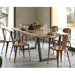 Chaise Industrielle Personnalisable en Bois et Métal ROMA - Le Chaisier