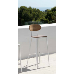 TABOURET HAUT AUSTIN INDUSTRIEL EN BOIS ET MÉTAL