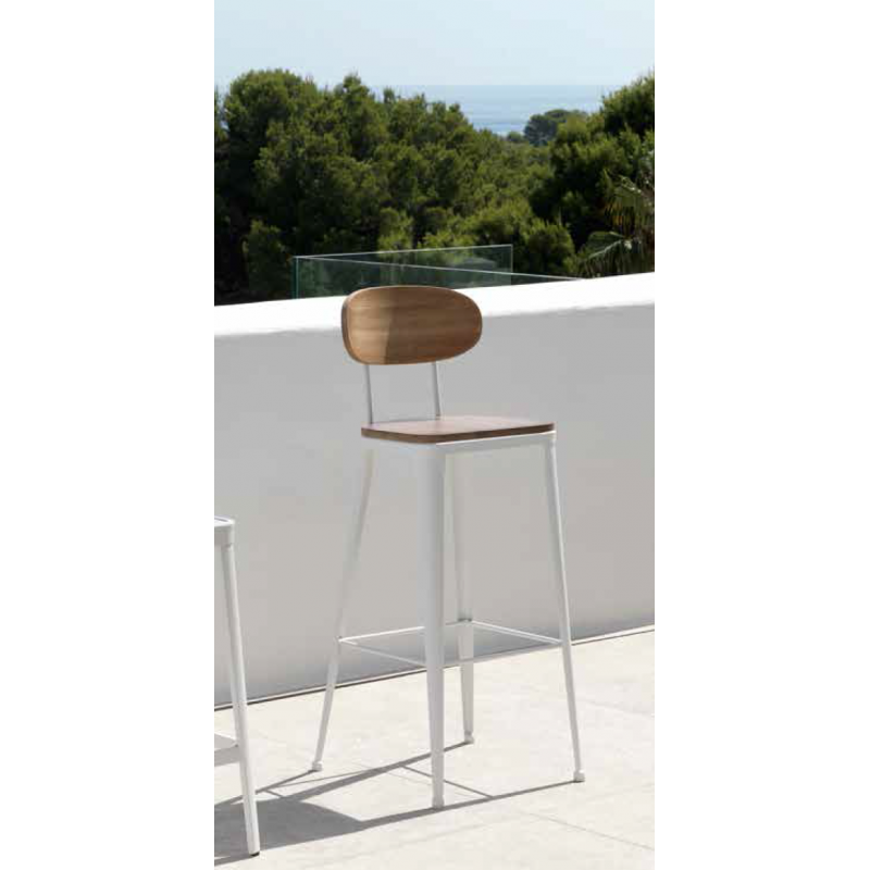 TABOURET HAUT AUSTIN INDUSTRIEL EN BOIS ET MÉTAL