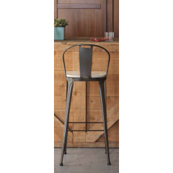 Tabouret Industriel en Métal et Bois ROMA - Le Chaisier