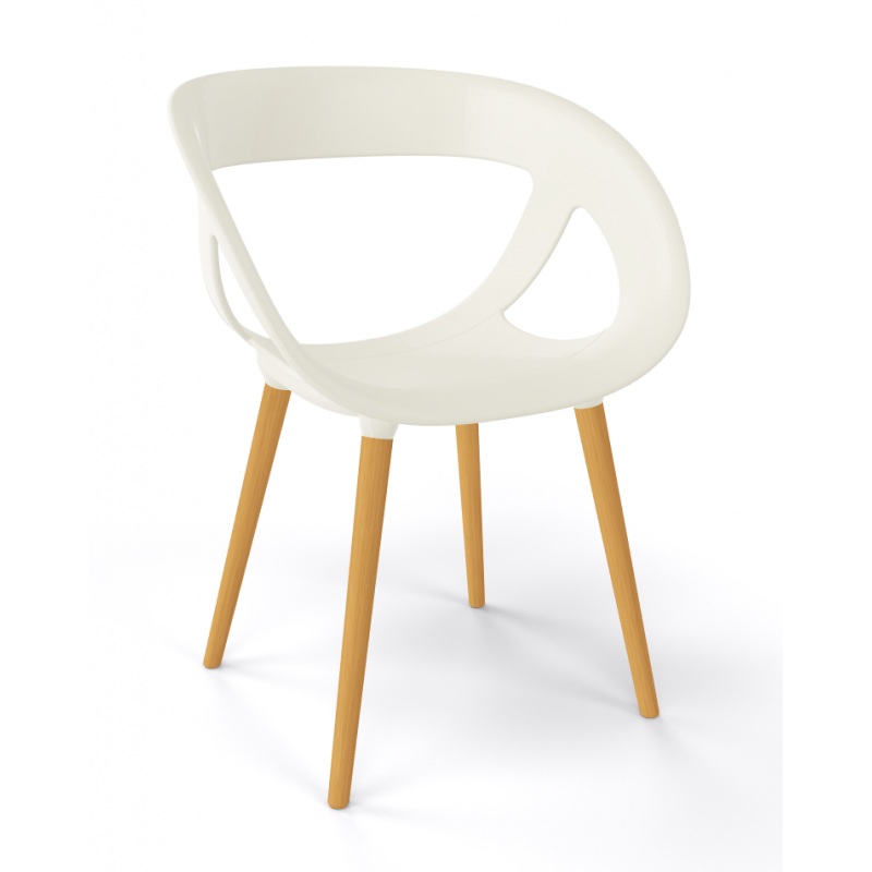 FAUTEUIL EN POLYPROPYLÈNE ET BOIS MOEMA 69 BL