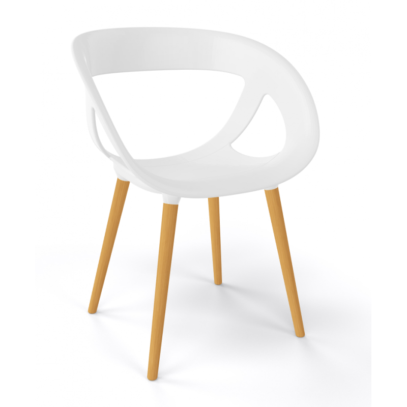 FAUTEUIL EN POLYPROPYLÈNE ET BOIS MOEMA 69 BL