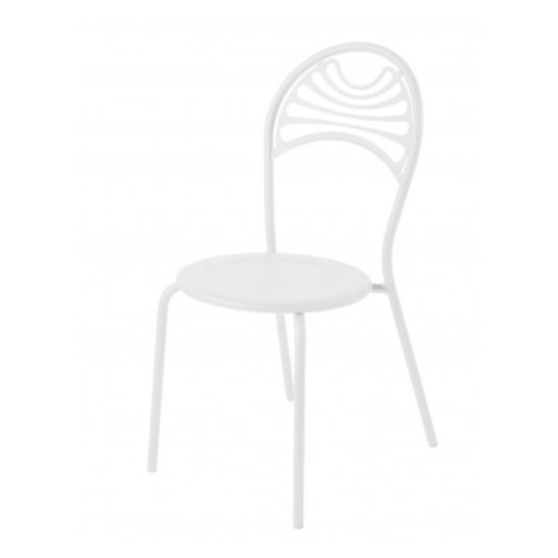 CHAISE EN MÉTAL DE JARDIN CABARET BLANC PROMO