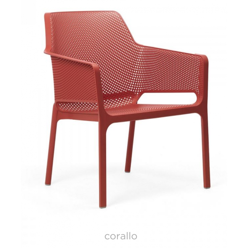 FAUTEUIL BAS DE PISCINE LOUNGE EMPILABLE NET RELAX - Le Chaisier