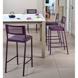 Tabouret de Bar Français en Métal LUCA 80 cm - Le Chaisier