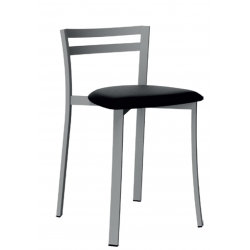 Chaise Dossier Bas en Métal Française JUJU - Le Chaisier