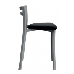 Chaise Dossier Bas en Métal Française JUJU - Le Chaisier