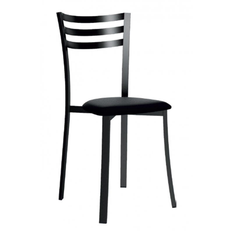 Chaise de Cuisine Métal et Simili Cuir LAURIE - Le Chaisier