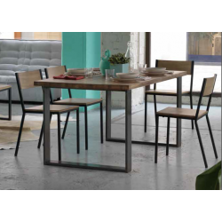 Chaise Industrielle de Bistrot TORONTO en Bois et Métal - Le Chaisier