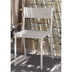 Chaise Industrielle de Bistrot TORONTO en Bois et Métal - Le Chaisier