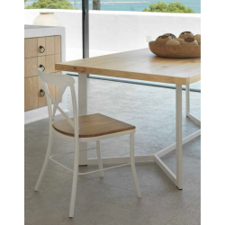 Chaise Industrielle en Bois et Métal MANILA - Le Chaisier