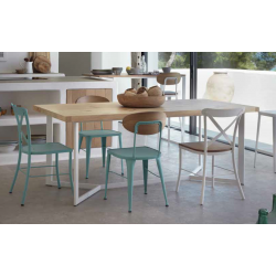 Chaise Industrielle en Bois et Métal MANILA - Le Chaisier