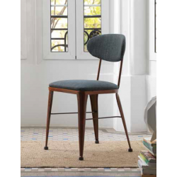 Chaise Contemporaine AUSTIN en Métal et Tissu - Le Chaisier