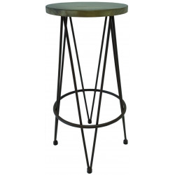 TABOURET INDUSTRIEL ROND D'APPOINT OPORTO