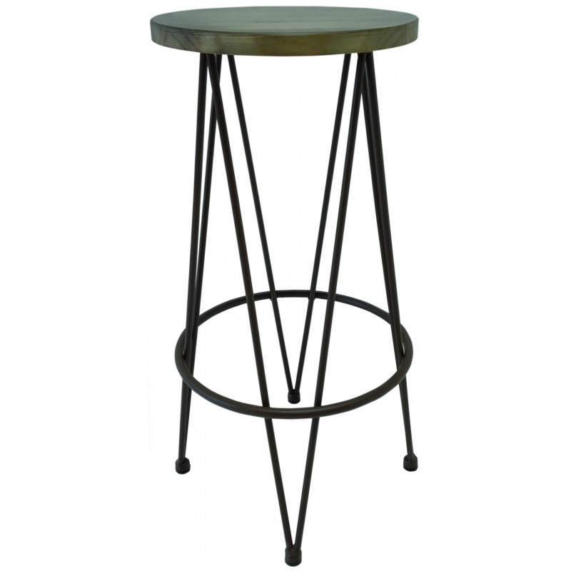 TABOURET INDUSTRIEL ROND D'APPOINT OPORTO