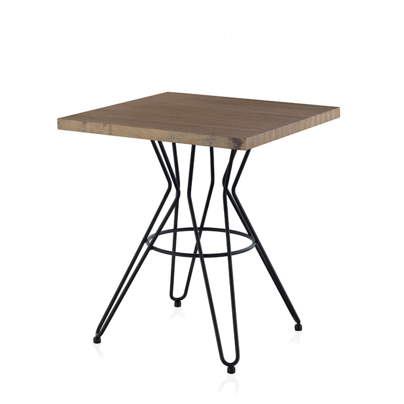 table de cuisine carrée industrielle gaudi