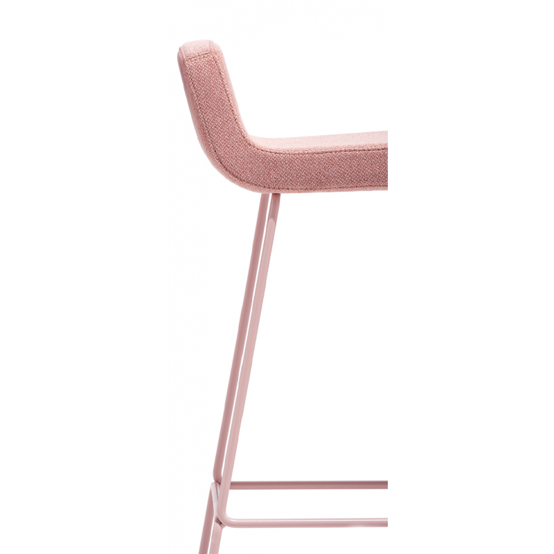 Tabouret Snack Contemporain Dossier Bas RILEY Tissu - Le Chaisier
