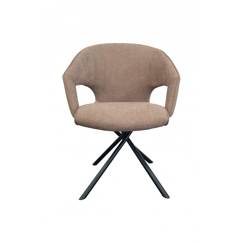 FAUTEUIL CAPRI CONTEMPORAIN EN TISSU PIEDS CROISÉS