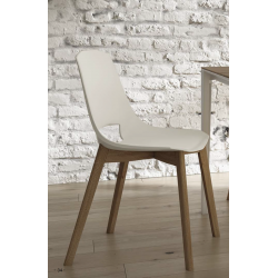 Chaise Scandinave en Chêne et Polypropylène EVA 5 - Le Chaisier