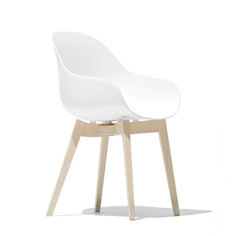 FAUTEUIL SCANDINAVE EN BOIS ET POLYPROPYLÈNE ACADEMY