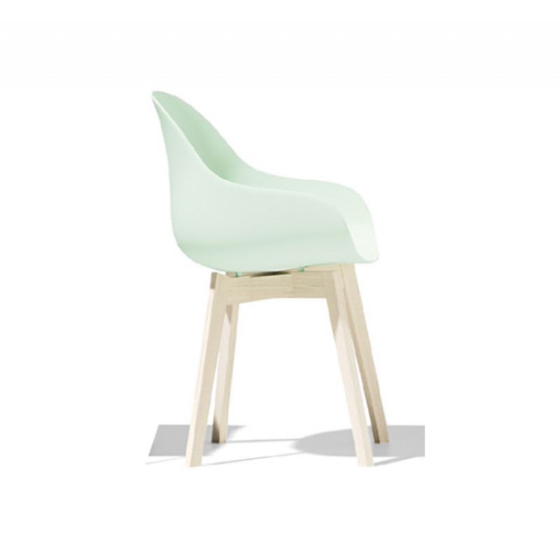FAUTEUIL SCANDINAVE EN BOIS ET POLYPROPYLÈNE ACADEMY
