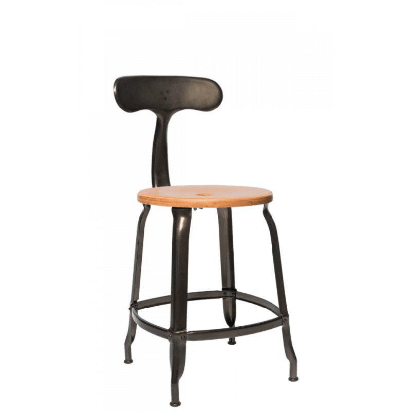 CHAISE NICOLLE BOIS ET MÉTAL INDUSTRIEL FRANÇAIS