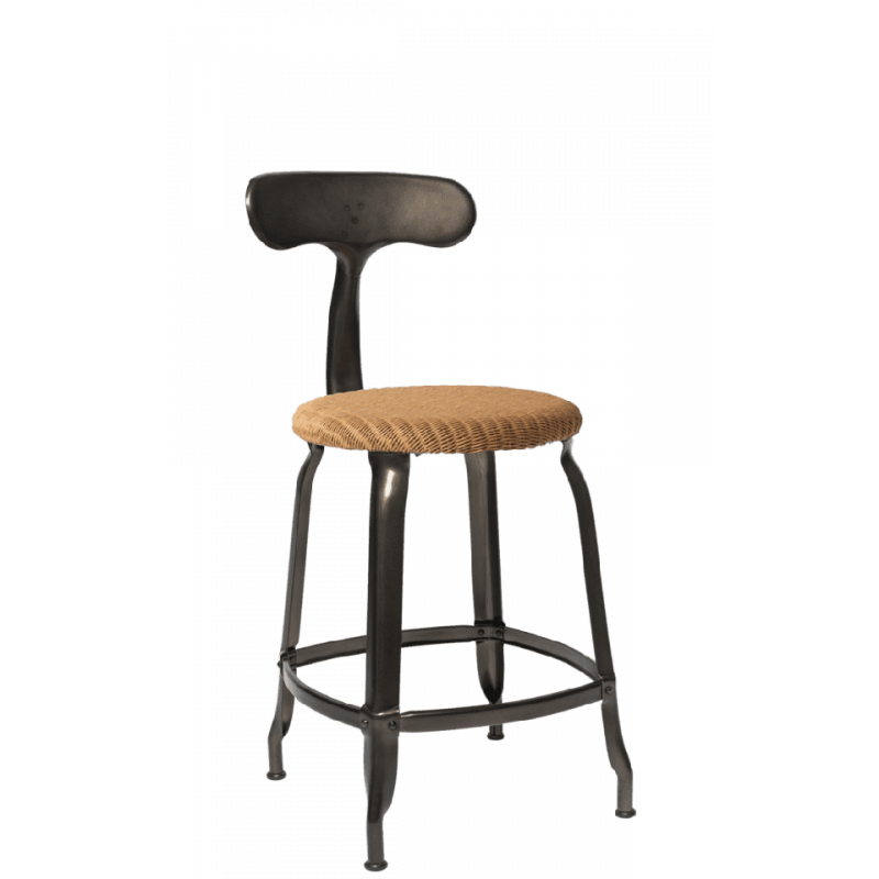 CHAISE NICOLLE INDUSTRIELLE FRANÇAISE ROTIN ET MÉTAL