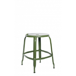 TABOURET D'APPOINT NICOLLE EN MÉTAL FRANÇAIS