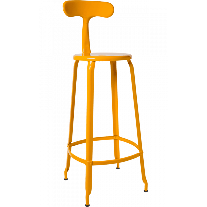 TABOURET DE BAR NICOLLE FRANCAIS EN MÉTAL INDUSTRIEL