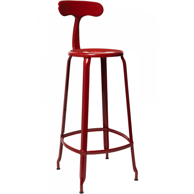 TABOURET DE BAR NICOLLE FRANCAIS EN MÉTAL INDUSTRIEL