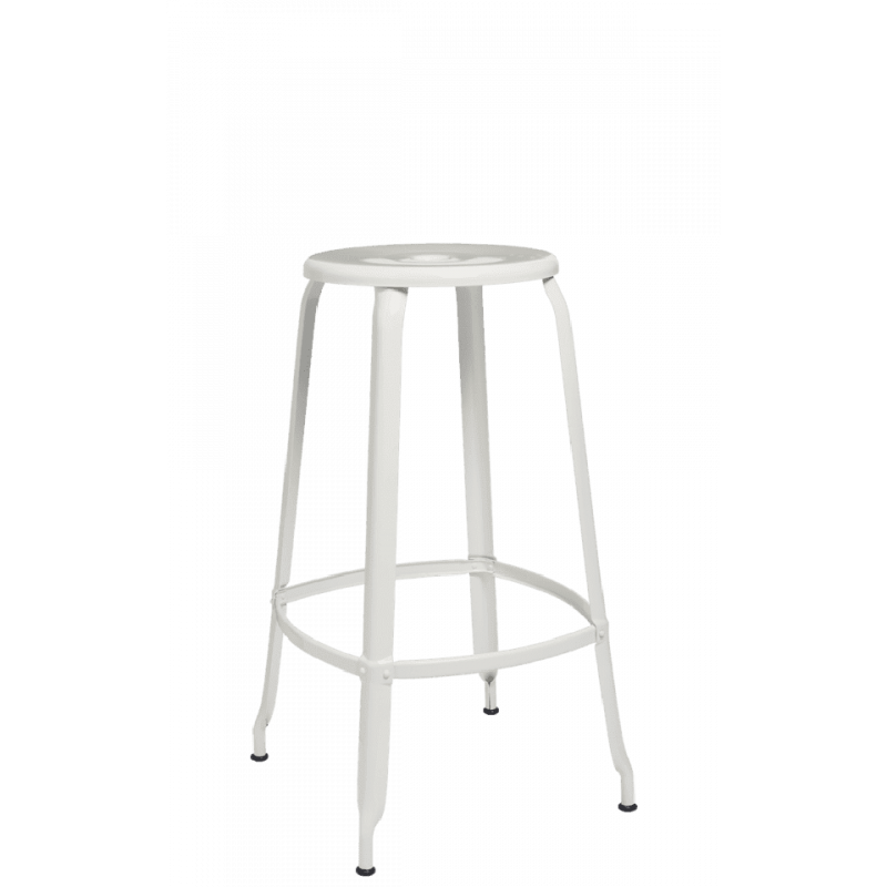 TABOURET DE BAR FRANÇAIS EN MÉTAL INDUSTRIEL NICOLLE