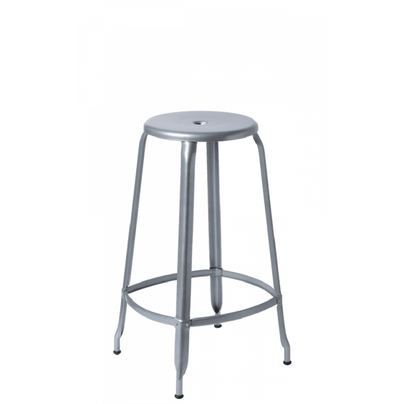 TABOURET DE BAR FRANÇAIS EN MÉTAL INDUSTRIEL NICOLLE