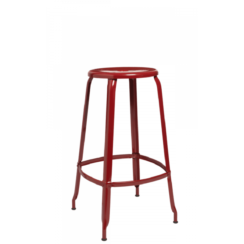 TABOURET DE BAR FRANÇAIS EN MÉTAL INDUSTRIEL NICOLLE