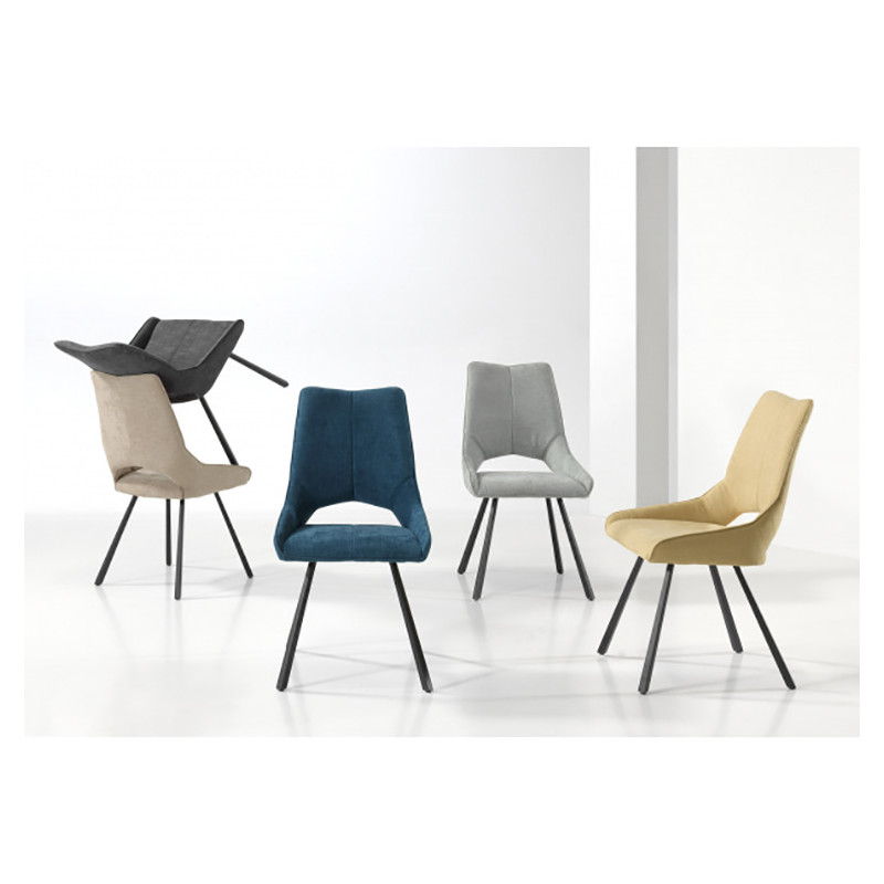 Chaise GABRIELLI en Tissu Personnalisable - Le Chaisier