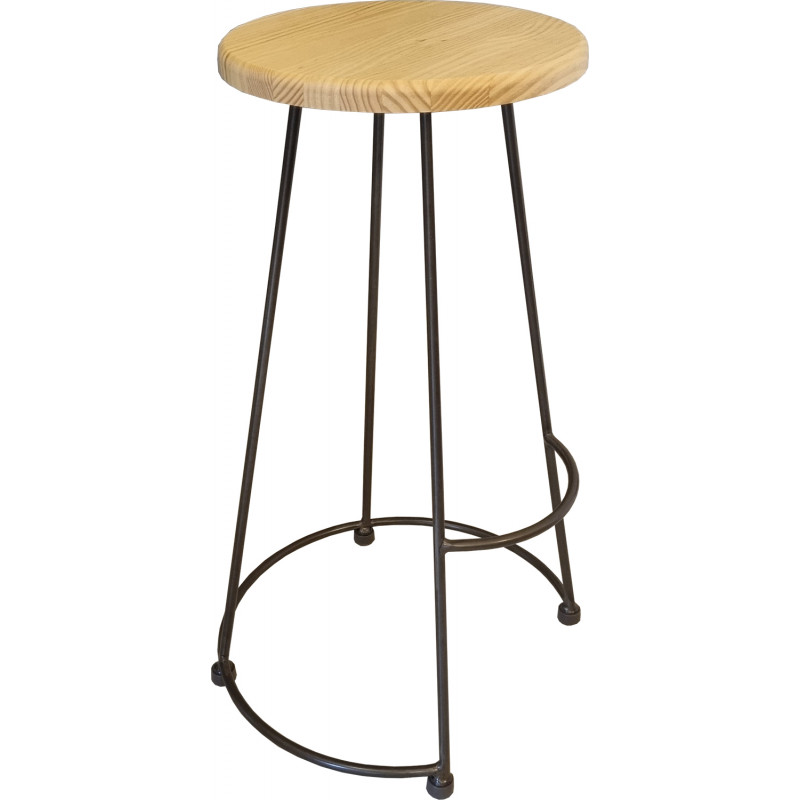 TABOURET INDUSTRIEL EN BOIS ET MÉTAL GIRONA