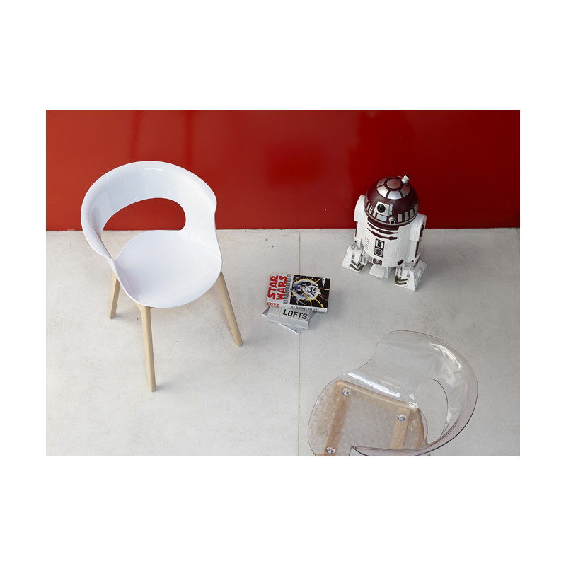 Fauteuil Scandinave Contemporain en Bois et Plexiglas MISS B - Le Chaisier