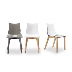 Chaise ZEBRA Bois et Plexiglas - Le Chaisier