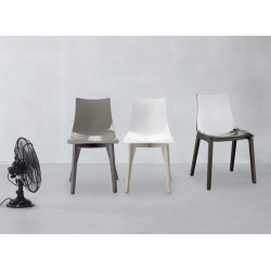 Chaise ZEBRA Bois et Plexiglas - Le Chaisier