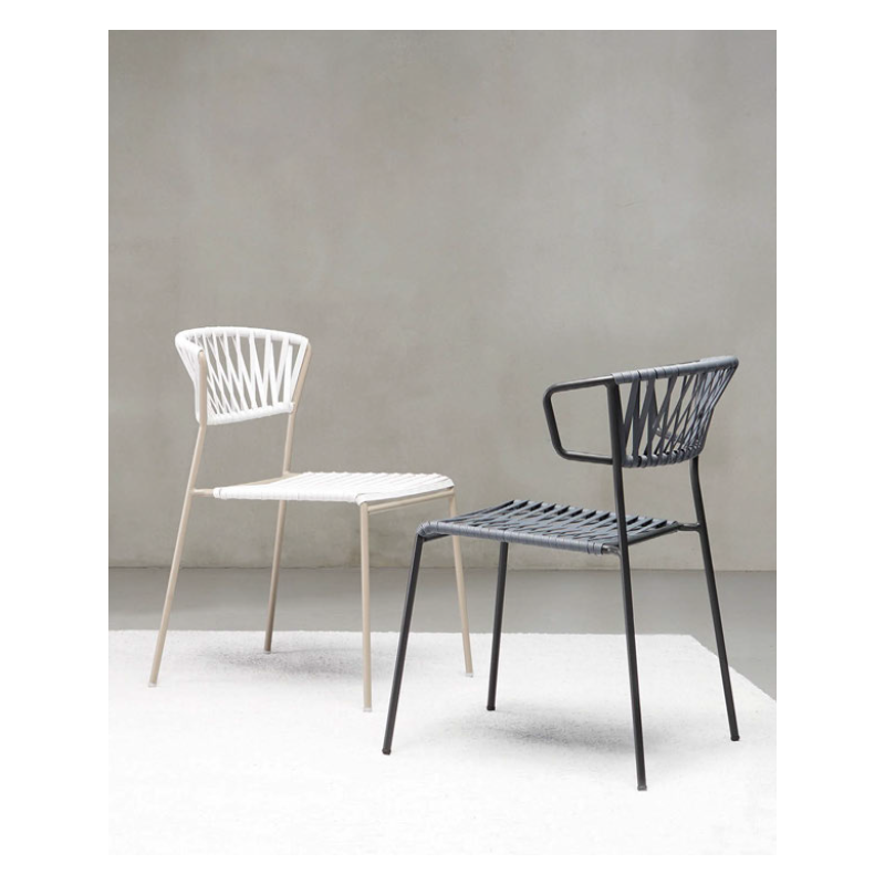 CHAISE FIL LISA CLUB AVEC ACCOUDOIRS STYLE SCOUBIDOU