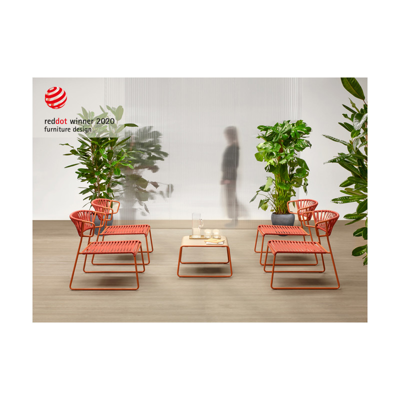 CHAISE LOUNGE LISA CLUB EN FIL STYLE SCOUBIDOU