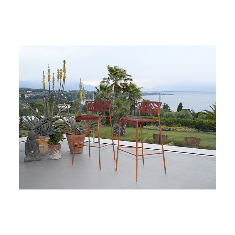 Tabouret de Terrasse en Fil LISA CLUB Style Scoubidou - Le Chaisier