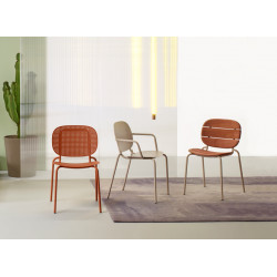 Fauteuil de Terrasse Métal et Bois Empilable SISI WOOD - Le Chaisier