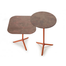 Petite Table Carrée Angle Arrondis TRIPÉ - Le Chaisier