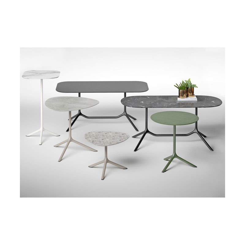 Petite Table Carrée Angle Arrondis TRIPÉ - Le Chaisier