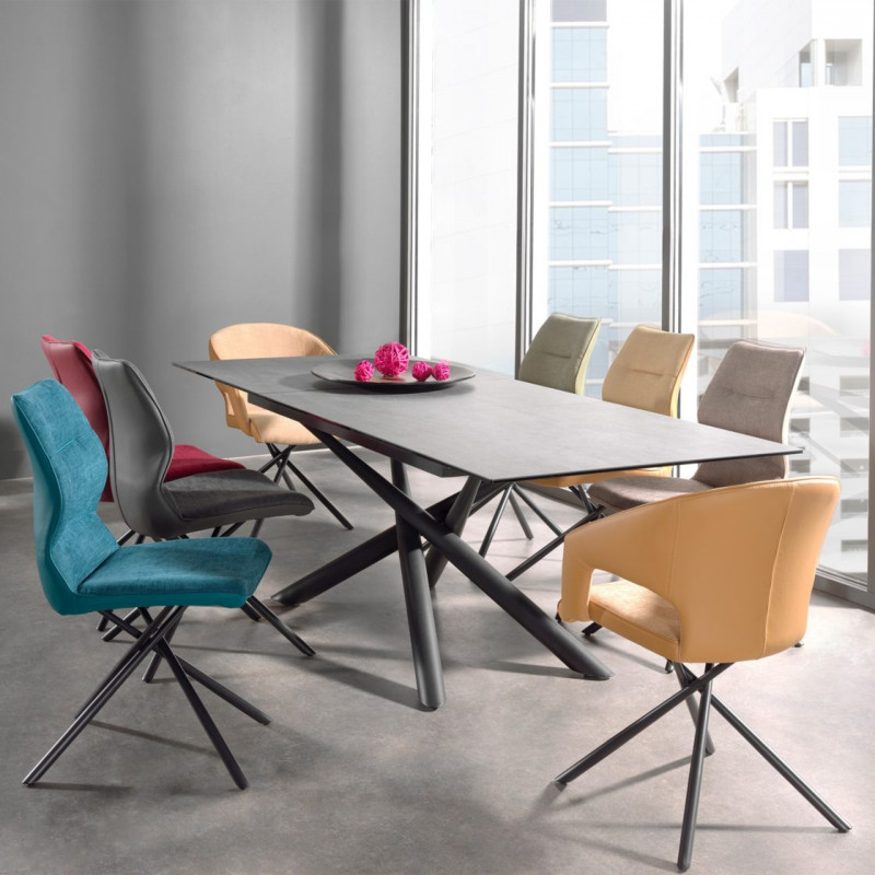 TABLE EN CÉRAMIQUE LAFORCE A AVEC ALLONGE CENTRALE