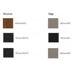 Tabouret Snack Contemporain SIREN en Similicuir et Bois  - Le Chaisier